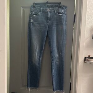 Lucky Brand Distressed Blue Ankle Jeans